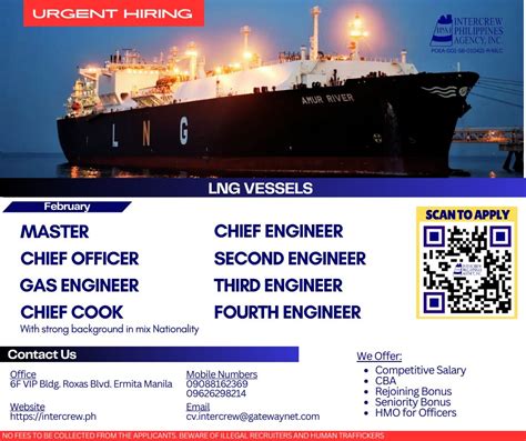 intercrew philippines agency inc salary|3x 4th Engineer for VLCC Tanker Vessel (Filipino) .